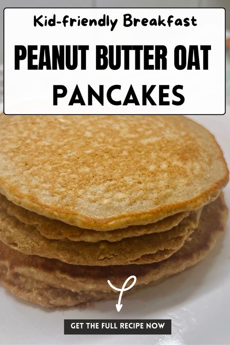 Make breakfast fun for your kids with these peanut butter oatmeal pancakes. They're perfect for baby-led weaning and easy to make in a blender Breakfast For Babies, Toddler Breakfast Recipes, Pancakes For Baby, Peanut Butter Baby, Peanut Butter Oat, Toddler Lunch Recipes, Peanut Butter Pancakes, Peanut Butter Breakfast, Baby Breakfast