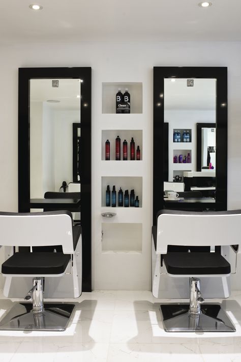 Inkfish Hair Salon by Absolute Interiors www.absolutedesign.co.uk Salon Suite Decor Ideas, Salon Suite Decor, Salon Interior Design Ideas, Small Salon, Hair Salon Interior Design, Salon Design Ideas, Beauty Salon Interior Design, Hair Salon Design, Salon Suites Decor