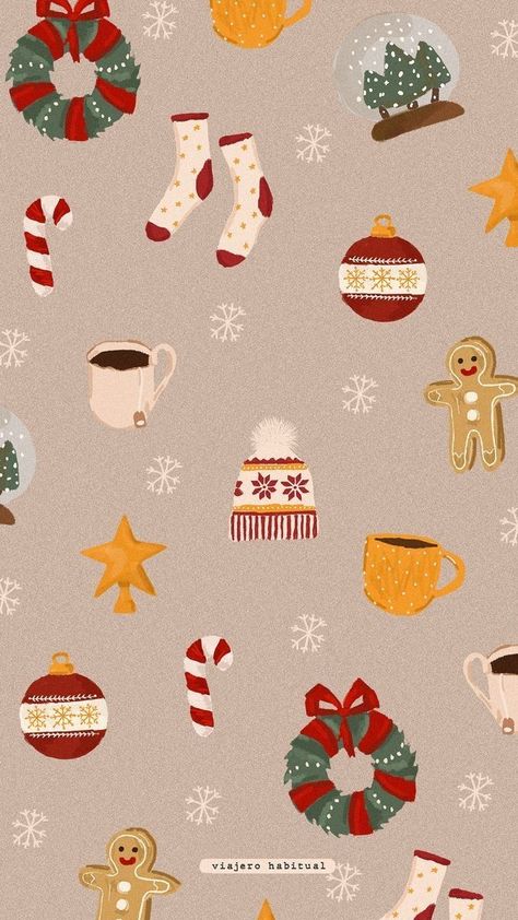 Christmas Wallpaper Iphone Cute, Xmas Wallpaper, Illustration Noel, Christmas Phone Wallpaper, Iphone Wallpaper Fall, Cute Christmas Wallpaper, Holiday Wallpaper, Wallpaper Iphone Christmas, Tapeta Pro Iphone