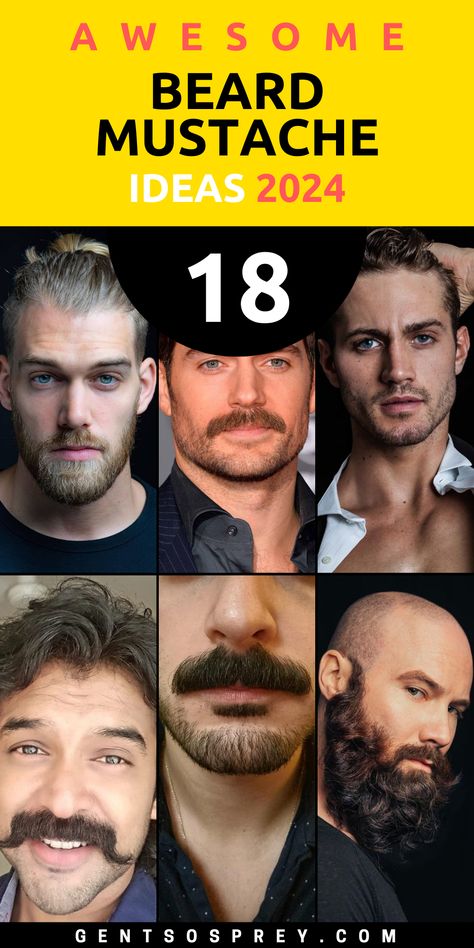 Elevate your facial grooming game with our 18 Beard Mustache Ideas for 2024. Explore a diverse range of beard and mustache styles to suit every personality and preference. From classic full beards to trendy short styles, our curated collection caters to all, including black men looking for stylish options. Embrace the art of facial hair styling and redefine your look in 2024 with our aesthetic and up-to-date ideas. Short Hair With Mustache, Types Of Moustaches, Mustache Styles With Beard, Long Mustache Short Beard, Beard And Mustache Styles For Men, Mustache Beard Styles, Beard Stache Style, Men’s Mustache Styles, Types Of Beards Style