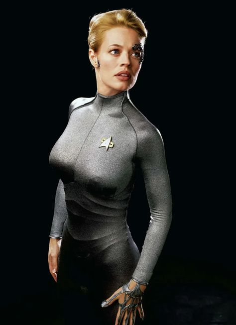 A history of Star Trek fashion – in pictures | Culture | The Guardian Star Trek Voyager Funny, Star Trek Voyager Ship, Star Trek Fashion, Star Trek Actors, Seven Of Nine, Star Trek Crew, Star Trek Cast, Jeri Ryan, Star Trek Tv