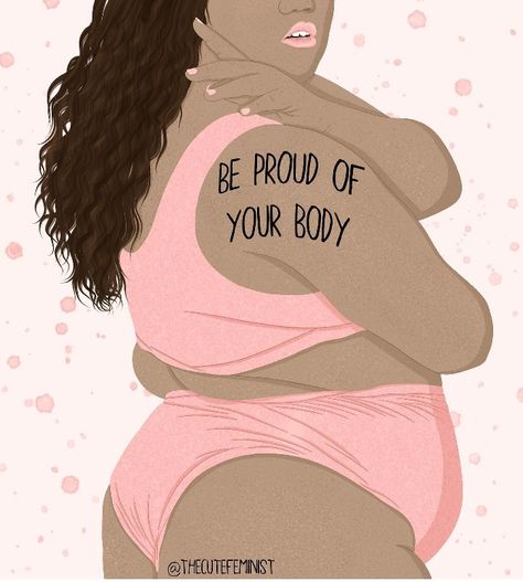 Body Positive Drawing, Body Positive Art, Body Positive Quotes, Body Positivity Art, Girls Support Girls, Positive Art, Body Acceptance, Love My Body, Body Confidence