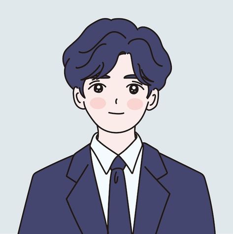 Office worker man wearing a suit | Premium Vector #Freepik #vector #korean #student #businessman #business-man Business Man Drawing, Man Wearing A Suit, Businessman Drawing, Suit Illustration, Art Bin, Visual Journaling, Korean Student, Doodle Cartoon, Office Worker