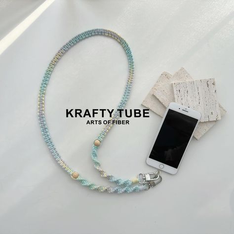 🆕Handmade Macrame Gradient Pastel 2 in 1 Phone / Camera Strap Color: (Swipe to see the colors) - Butterfly Pea & Taro - Butterfly Pea & … | Instagram Macrame Phone Strap, Phone Beads, Macrame Items, Gradient Pastel, Strap Phone, Butterfly Pea, Summer Tote, Phone Charms, Mehndi Designs For Beginners