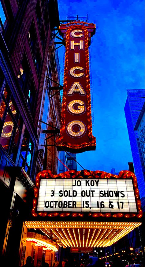 Now Showing Sign, Jo Koy, Theater Room, Cinematography, Broadway Show Signs, Theater, Broadway Shows, Broadway, Chicago