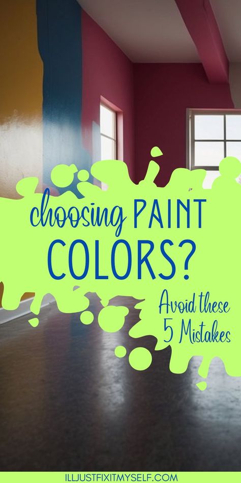 A wall painted with mismatched colors, illustrating common mistakes in choosing paint colors. How To Paint Your House Interior Tips, How To Choose Paint Colors For Each Room, Bold House Colors Interiors, Hallway Paint Colors To Brighten, Hallway Paint Colors, Home Painting Ideas, Hallway Paint, Bold Paint Colors, Tips For Painting