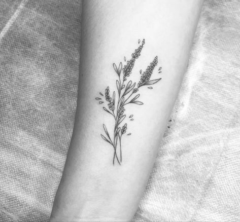 Lavender tattoo Lavender Menace Tattoo, Menace Tattoo, Echinacea Tattoo, Lavender Menace, Lavender Tattoo, Gemini Tattoo, Tattoos And Piercings, Body Art, Tattoo Ideas