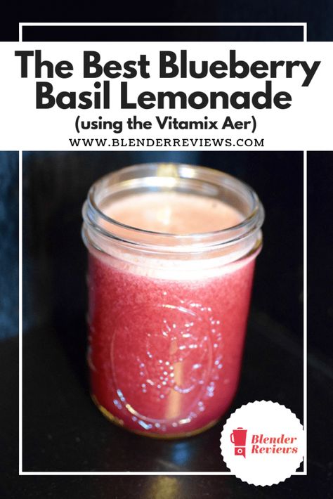 Looking for a new flavor of lemonade? Try The Best Blueberry Basil Lemonade! It's a refreshing lemonade with the fruity addition of blueberries and light earthy notes of fresh basil leaves. #lemonade #freshlemonade #blueberrylemonade #blueberrybasillemonade #lemon #blueberry #basil #vitamix #vitamixaer #vitamixaerdisc #drinks Juice Recipes For Kids, Ninja Blender Recipes, Blueberry Basil, Blendtec Recipes, Basil Lemonade, Juice Cleanse Recipes, Frozen Lemon, Green Detox Smoothie, Ninja Blender