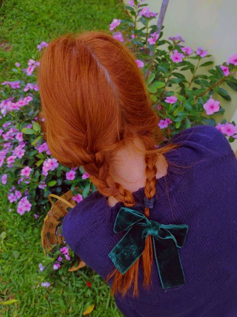 Ginger Dutch Braids, Ginger Hair In Braids, Ginger Hair Braids, Zelda Core, Character Brainstorm, Redhead Braid, Two Pigtails, Ginger Hair Girl, Braids Ginger