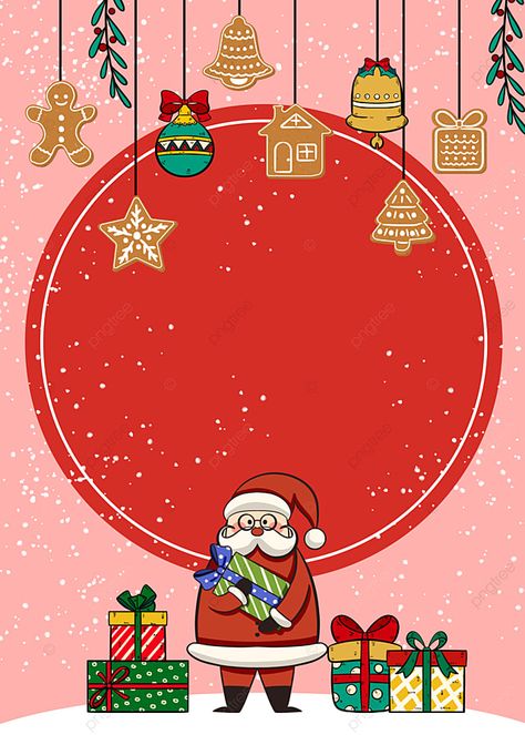 Red Christmas Round Frame Gingerbread Background Gingerbread Background, Christmas Party Poster, Gingerbread Gifts, Christmas Globes, Christmas Tree Background, Christmas Moose, Christmas Kindergarten, Christmas Picture, Christmas Origami