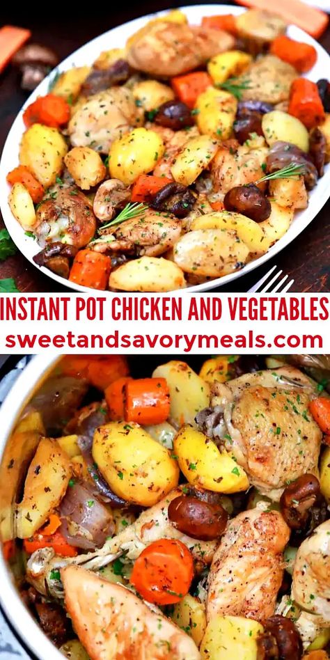 Instant Pot All In One Meals, Health Instant Pot Recipes, Ninja One Pot Meals, Pressure Cooker Chicken And Vegetables, Fall Dinner Recipes Easy Instant Pot, One Pot Recipes Chicken, Ninja Foodi One Pot Meals Healthy, Instant Pot Chicken Vegetables, One Pot Chicken And Vegetables