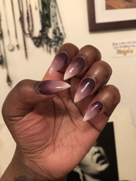 Dark Purple Ombre Nails, Amethyst Nails, Vampire Nails, Redesign Ideas, Purple Ombre Nails, Ombré Nails, Oc Stuff, Purple Ombre, Nail Inspiration