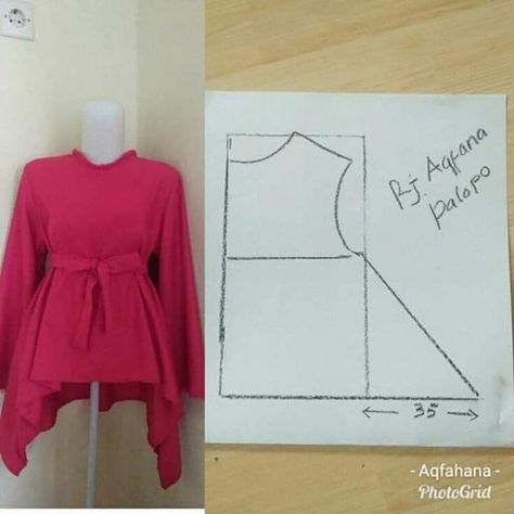 Sewing Patterns Tops, Reka Bentuk Blaus, Projek Menjahit, Trendy Sewing Patterns, Sewing Tops, Sewing Dress, Girls Dress Sewing Patterns, Pattern Dress Women, Trendy Sewing