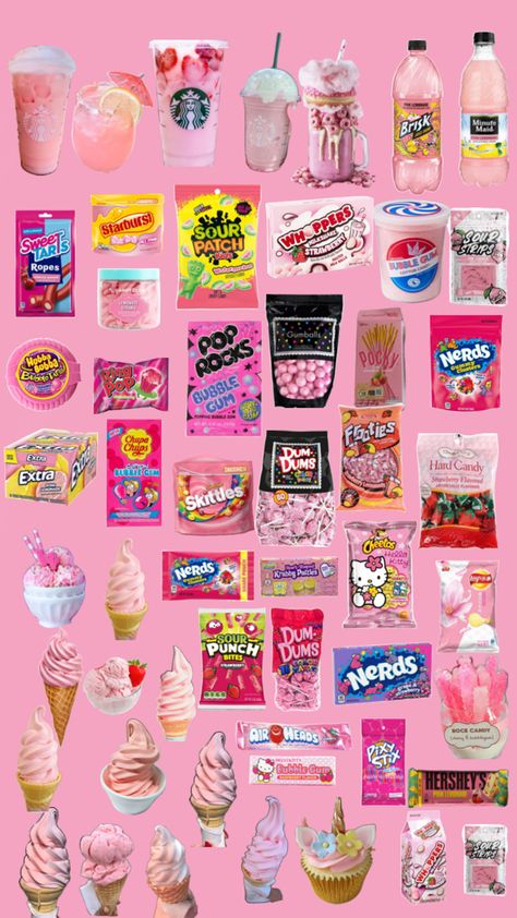 Rat Halloween, Pink Candies, Aesthetic Candy, Sleepover Snacks, Road Trip Kit, Pink Sweets, Stocking Stuffers For Teens, Friend Stuff, Candy Club