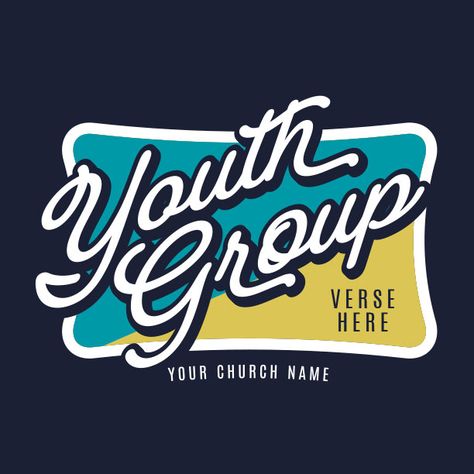 Youth Group Badge Youth Group Logo Design, Youth Group Tshirt Ideas, Leadership Shirts, Youth Group Shirts, Discipleship Group, Young Adult Ministry, Youth Logo, Church Branding, Space Prints