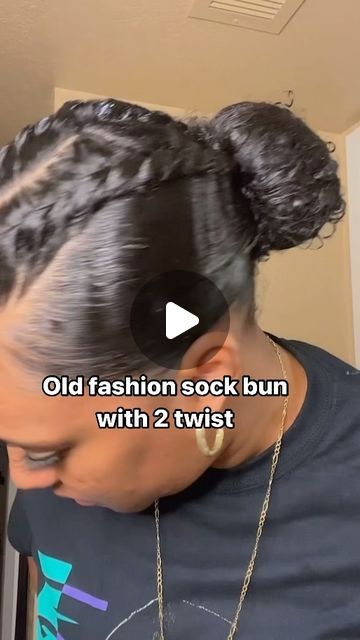 How To Do A Donut Bun, Low Curly Hair Bun, Natural Hair Bun Styles For Black Women, Two Low Ponytails Natural Hair, Cute Bun Styles, Natural Low Bun, Natural Hair Styles Bun, Twisted Updo Natural Hair, Short Natural Hair Bun Styles