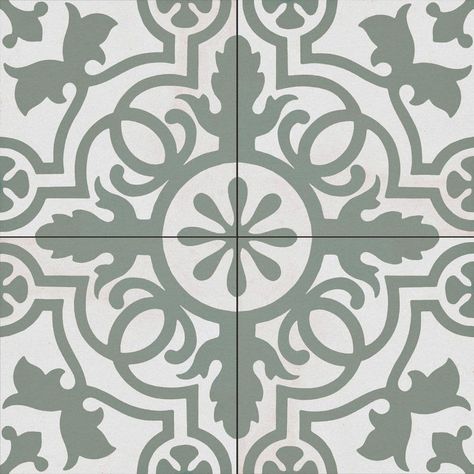 Enhance the look of your living space by choosing this elegant Unbranded Bliss Giverny Green Tan OffWhite Porcelain Matte European Floor Wall Tile Case. Unique Tile Floor, Hexagon Tile Bathroom Floor, Modular Kitchen Cabinet, Laundry Room Tile, Beautiful Tile Floor, Entryway Tile, Patterned Tile Backsplash, Green Backsplash, Hexagon Tile Floor