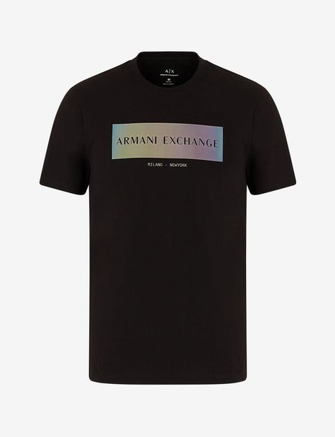 Armani Exchange REGULAR FIT TEE, Graphic T Shirt for Men | A|X Online Store Armani Exchange Tshirt Men, Friendsgiving Shirts, Jaden Smith Fashion, Shirt Upcycle, T Shirt Upcycle, Tshirt Details, Brand Merchandise, Grey City, Armani Collection