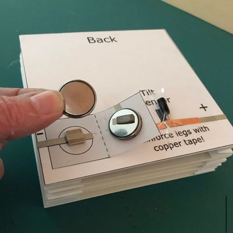 Tunnel Book with Tilt Sensor | Chibitronics Tunnel Book Tutorial, Paper Circuits Projects, How To Projects, Paper Circuit, Physics Projects, Electronic Paper, Paper Circuits, Stem Projects For Kids, Steam Ideas