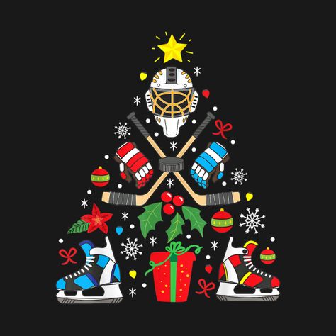 Christmas Hockey, Hockey Christmas Card, Hockey Christmas Ornaments, Hockey Ornaments, Hockey Christmas, Funny Xmas Gifts, Hockey Posters, Hockey Decor, Hockey Pictures