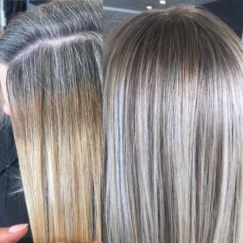 Grey Blonde Hair, Beige Hair, Grey Hair Transformation, Silver Blonde Hair, Covering Gray Hair, Grey Hair Inspiration, Gray Hair Growing Out, Silver Blonde, Ash Blonde Hair