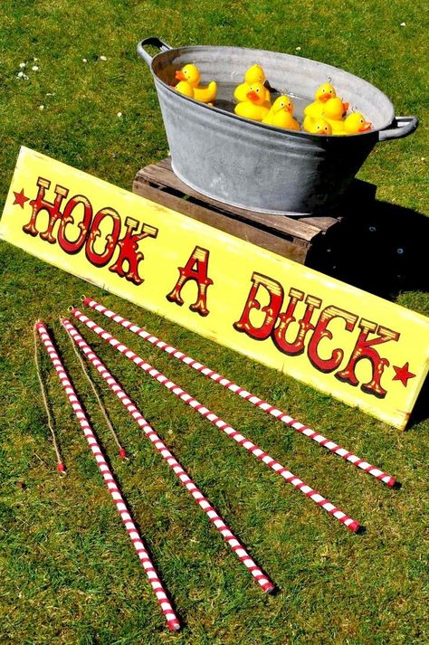 Hook A Duck, Pumpkin Painting Ideas Fall, Painting Ideas Fall, Diy Carnival Games, Backyard Carnival, Fall Festival Games, Carnival Games For Kids, Birthday Decoration Ideas, Fall Carnival