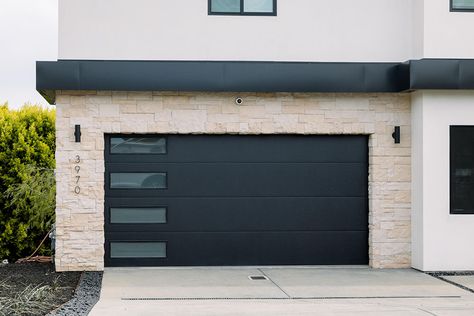 Black garage doors