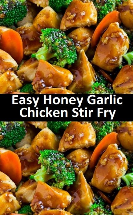 Easy Honey Garlic Chicken Stir Fry Stir Fry Chicken And Broccoli, Honey Garlic Chicken Stir Fry, Broccoli Healthy, Easy Honey Garlic Chicken, Healthy Chicken Recipe, Stir Fry Chicken, Garlic Chicken Stir Fry, Easy Stir Fry Recipes, Healthy Stir Fry