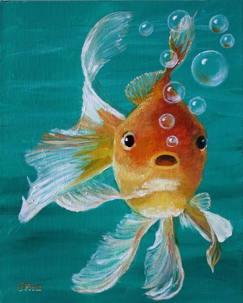 Cute Fish Painting, Fish Paintings Acrylic, Sea Animal Paintings, Fish Painting Ideas, Sea Animals Painting, Ocean Animals Painting, Undersea Painting, Fish Canvas Painting, Fish Painting Acrylic