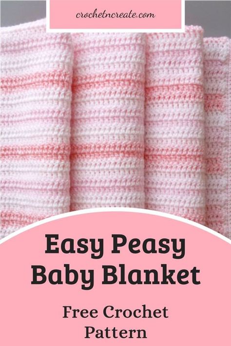 Easy Crochet Baby Blanket Free Pattern, Baby Afghan Patterns, Crochet Baby Blanket Beginner, Baby Afghan Crochet Patterns, Crochet Baby Blanket Free Pattern, Easy Baby Blanket, Crochet Blanket Pattern Easy, Easy Crochet Baby Blanket