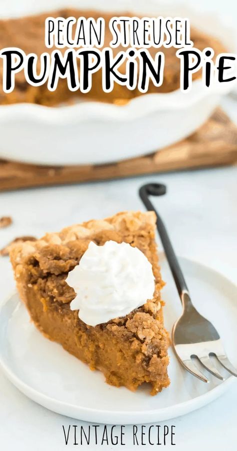 Streusel Pumpkin Pie, Praline Pumpkin Pie, Pumpkin Pecan Pie Recipe, Pecan Streusel Topping, Best Pumpkin Pie Recipe, Dump Cake Pumpkin, Pumpkin Pecan Pie, Best Pumpkin Pie, Easy Thanksgiving Recipes