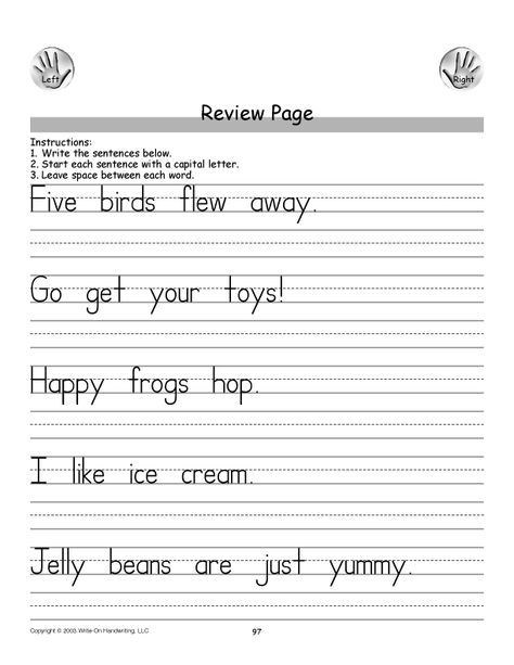 Powerful Printing Review Page for sentence practice Handwriting Practice Sentences, Free Handwriting Worksheets, Writing Sentences Worksheets, Tutoring Ideas, Handwriting Worksheets For Kids, Understanding Feelings, Writing Sentences, Kids Handwriting Practice, Writing Practice Sheets