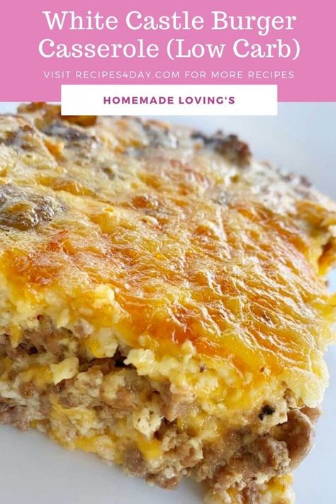 Hamburger Meat Recipes With Heavy Cream, Ketocarnivore Diet, Bariatric Dinner, Burger Casserole, White Castle Burgers, Casserole Low Carb, Keto Meatloaf, Hamburger Casseroles Recipes, Hamburger Casserole