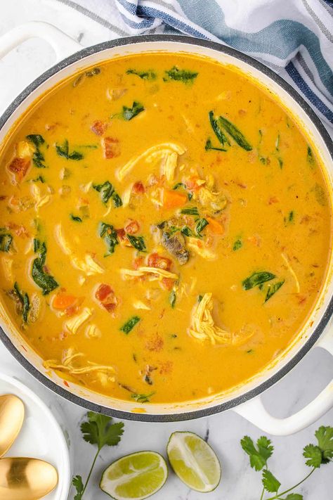 Spicy Coconut Chicken Soup, Curried Chicken And Rice Soup, Healthy Curry Soup, One Pot Thai Coconut Curry Turkey Soup, Tia Chicken Curry Soup, Veggie Curry Soup, Spicy Chicken Soup For Colds, Chicken Potato Curry Soup, Carrot Chicken Soup