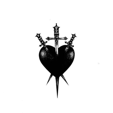 Three Of Swords, Tarot Tattoo, Geniale Tattoos, Cover Up Tattoo, Black Ink Tattoos, Art Tattoos, Dope Tattoos, Simplistic Tattoos, Mini Tattoos