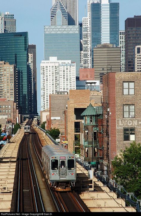 RailPictures.Net Photo: CTA 3469 Chicago Transit Authority Budd 2600 Series at Chicago, Illinois by Sam D. Chicago Sights, Chicago Transit Authority, Chicago Aesthetic, Chicago Pictures, Milwaukee City, Tall Buildings, Chicago History, Chicago Travel, Chicago Photos