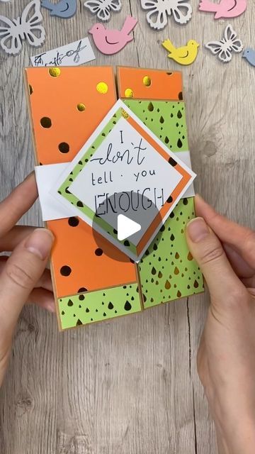 Katharina Tarta Crafts on Instagram: "🌸 I get a lot of comments from people saying that they could never do pop up cards, they are to difficult to make.
To which I always say: 
 🍑 Anyone can make anything! It’s like with everything: Practice makes perfect!

🍑 You don’t have to start with the most elaborate and difficult cards. Sometimes simple cards have the biggest impact 😊

And I think this quick and easy DIY pop up card idea is just the perfect proof for that 😊

Anyway, I really hope you like this card idea too ✌️

#cardmaking #popupcards #craftinspiration #kidscrafts" Funny Pop Up Cards, From And To Cards, Pop Up Get Well Cards Diy, Pop Up Birthday Cards Diy How To Make, Diy Folded Cards, Thank You Diy Cards Handmade, Diy Birthday Card For Daughter, Foldable Cards Diy, Pop Card Ideas