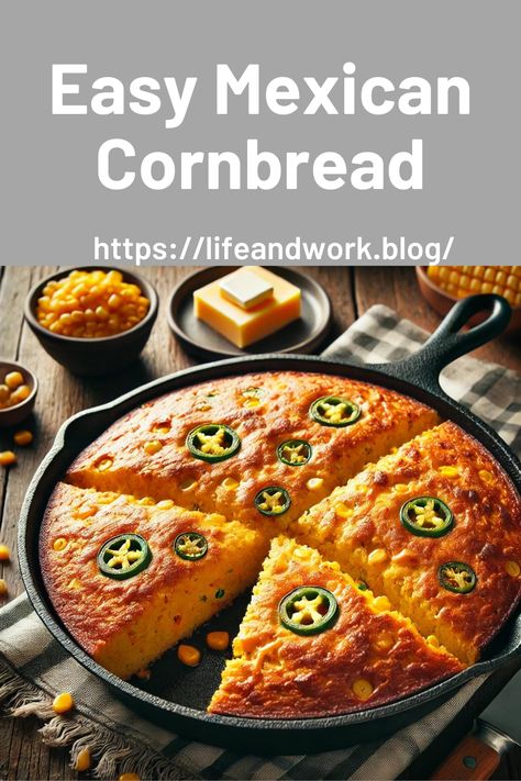 Mexican Cornbread Recipe Authentic Mexican Cornbread, Mexican Style Cornbread, Corn Bread Recipes Healthy, Cornbread Recipe Jalapeno, Mexican Cornbread Recipe Jiffy, Jiffy Mexican Cornbread Easy, Cornbread Savory, Recipe For Mexican Cornbread, Mexican Cornbread Jiffy