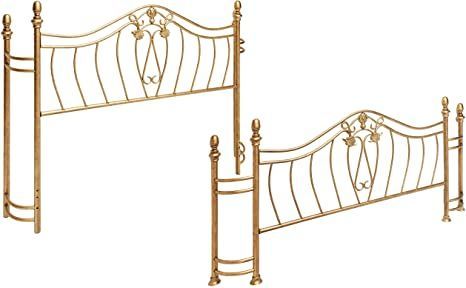 Sydney Queen Bed Antique Brushed Gold Gallery Icon, Gold Furniture, Metal Headboard, Curved Headboard, Hillsdale Furniture, Understated Style, Twin Bed Frame, Beds And Headboards, Iron Bed