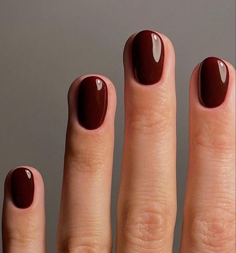 November Nails Colors, Dark Red Nails, Milky Nails, November Nails, Celebrity Nails, Mirror Nails, Minimalist Nail Art, Nail Colors Winter, Burgundy Nails