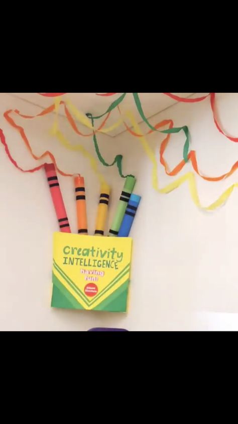 Pool Noodle Crayons, Crayon Decorations, Crayon Themed Classroom, Art Classroom Decor, Vbs Themes, Classroom Birthday, Pool Noodle, Vbs Crafts, Art Theme