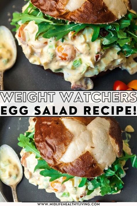 Making Ww Egg Salad, Weight Watchers Egg Salad, Skinnyms Recipes, Lunch Dishes, Ham Salad Recipes, Ham Salad, Egg Dishes, Egg Salad Recipe, Pickled Veggies