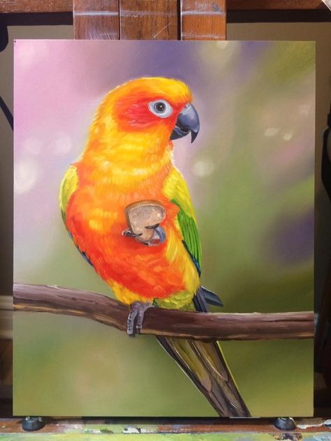 Sunny Conure Drawing Sun Conure Painting, Sun Conure Drawing, Conure Painting, Conure Drawing, Sun Conures, Parrot Art, Parrot Painting, Sun Conure, Bird Tattoos