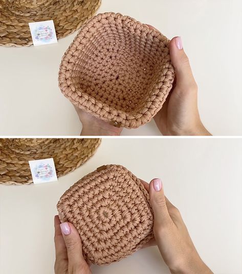 Crochetbasket Crochet Basket Pattern, Crochet Flat Basket Pattern Free, Crochet Cube Storage Bins, Crochet Square Box Free Pattern, Small Crochet Basket Pattern, Amigurumi Basket Free Pattern, Crochet Square Baskets Free Patterns, Crochet Square Basket Free Pattern, Small Crochet Baskets Free Patterns