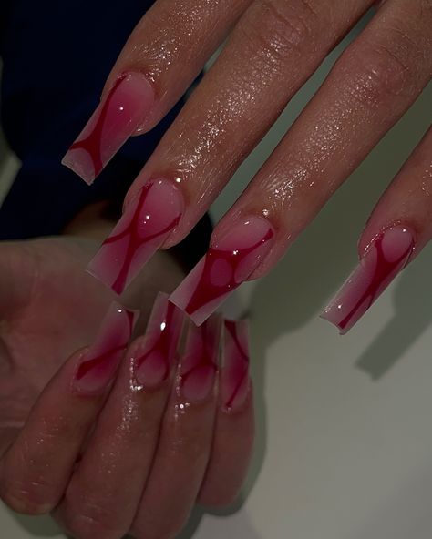 sexy muthaf*ka, you the baddest one 😍😩 #airbrushnails #airbrush #abstractnails #rednails #simplenails #blacknailtech #frenchnails #frenchtipnails #xlnails #longnails #nailreels #nailvideos #nailinspo #taperedsquarenails #coffinnails #nailart #nailartist #handpaintednailart #tampanails #tampanailtech #813nails #813nailtech #clearwaternails #stpetenails #newportricheynails #vbeautypure Air Brush Nail Design, Airbrush Nails Short, Short Airbrush Nails, Airbrush Art Nails, Airbrush Acrylic Nails, Airbrushed Nails, Bday Nails, Tapered Square Nails, Airbrush Nails