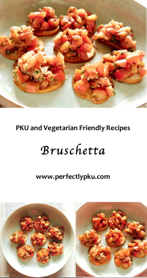 Pku Recipes Meals, Pku Meals, Pku Food, Pku Diet, Pku Recipes, Fresh Bruschetta, Work Food, Healthy Afternoon Snacks, Work Meals