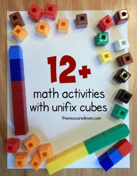 Today I’m sharing a variety of activities to help you get the most out of your unifix cubes. ... Unifix Cube Activities, Subbing Ideas, Cubes Math, Preschool Numbers, Unifix Cubes, Organization Xiii, Measured Mom, Math Patterns, Daily Five