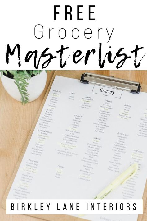 Take the pain out of grocery shopping with my amazing Grocery Master List printable! Print it off--for free!--and finally have an orgaizned shopping list. Never forget anything at the grocery store again!t #freeprintables #organization #groceryshopping Master Grocery List Printable, Grocery List Printable Free, Master Grocery List, Grocery Checklist, Shopping Checklist, Organizational Printables, Grocery List Printable, Shopping List Grocery, Master List