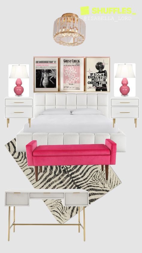 Created by isabella_lord on Shuffles Bedroom Apartment Aesthetic, Dream Teen Bedrooms, College Bedroom Apartment, Bedroom Ideas For Small Rooms Diy, Girl Apartment Decor, Apartment Wall Decor, College Bedroom, Inspired Bedroom, Barbie Inspired