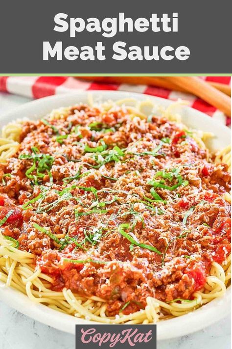 Spaghetti Meat Sauce Recipe, Italian Pasta Dinner, Homemade Spaghetti Meat Sauce, Best Homemade Spaghetti, Best Homemade Spaghetti Sauce, Homemade Spaghetti Sauce Easy, Meat Sauce Recipe, Spaghetti Meat Sauce, Best Spaghetti